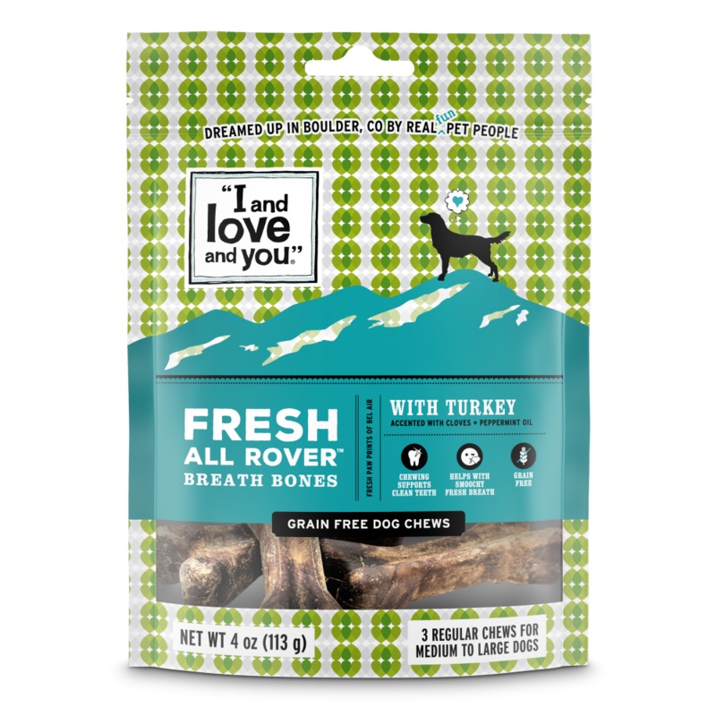 I and Love and You Fresh All Rover Regular Breath Bones Dog Chews
