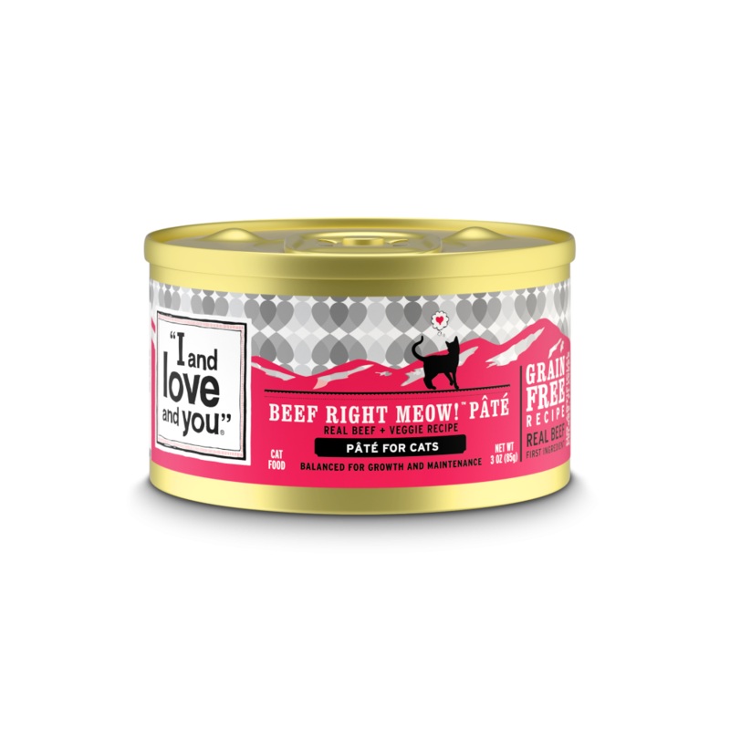 I and Love and You Grain Free Beef, Right Meow! Pate Canned Cat Food