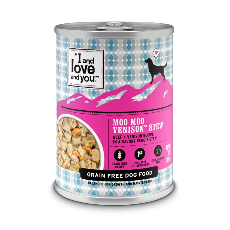 I And Love And You Grain Free Moo Moo Venison Stew Canned Dog Food