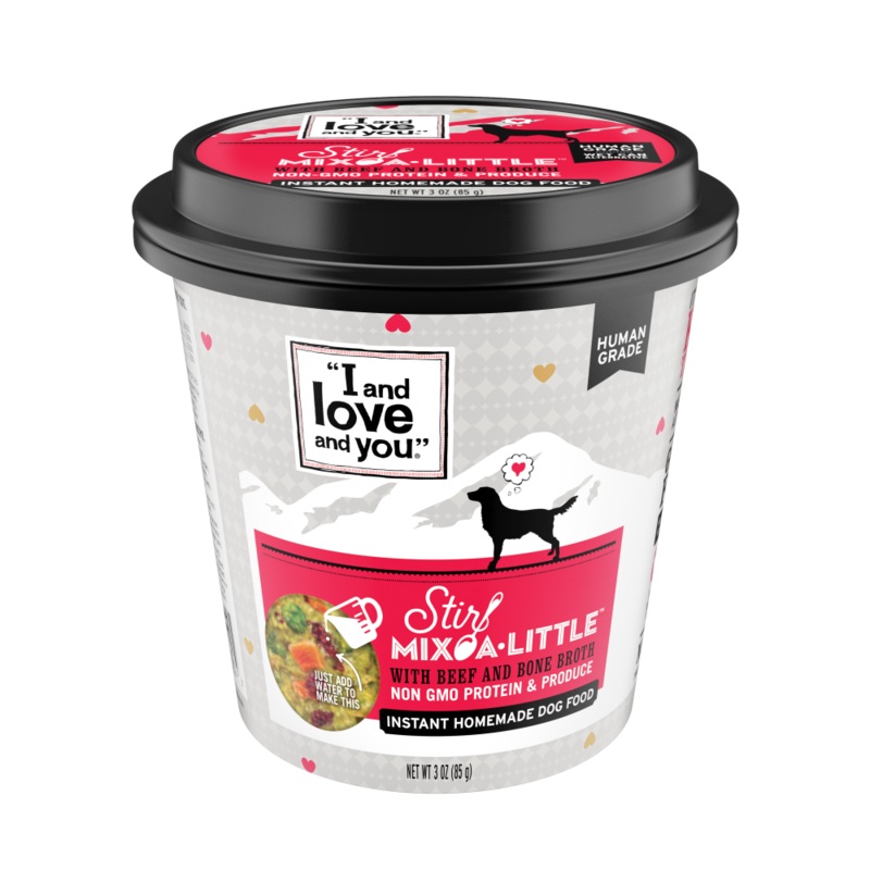 I and Love and You Stir-Mix-A-Little Beef & Bone Broth Instant Home Made Dog Food