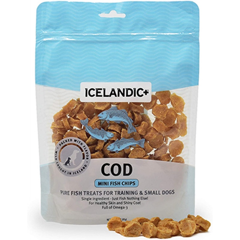 Icelandic+ Mini Cod Fish Chips Small Dog Treats