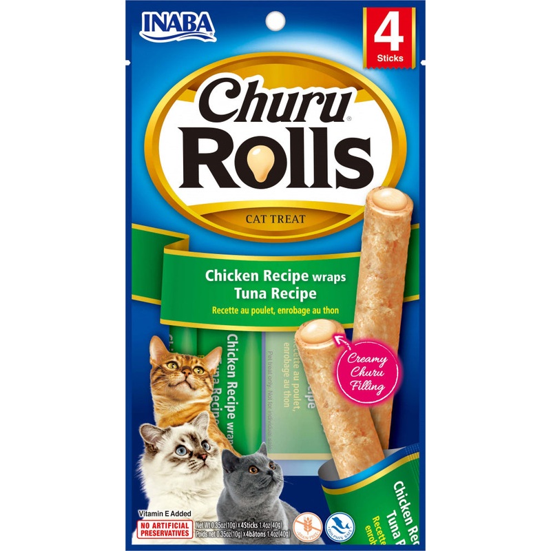 Inaba Cat Churu Rolls Chicken Recipe Wraps Tuna Recipe Cat Treats