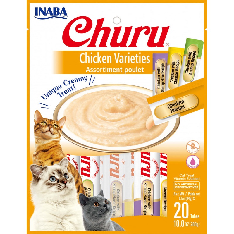Inaba Churu Chicken Puree Cat Treats Variety Pack