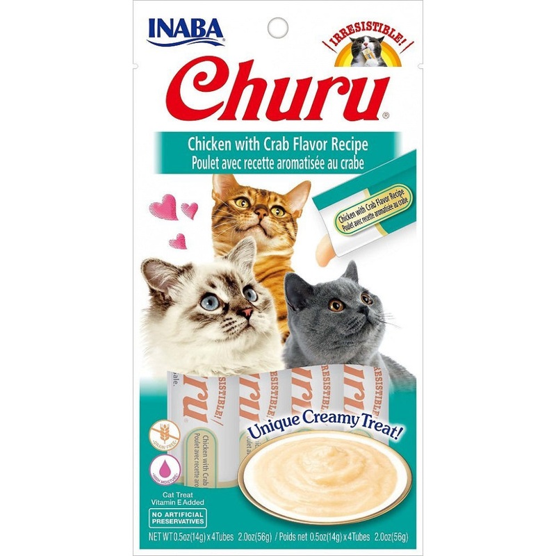 Inaba Churu Chicken Puree with Crab Cat Treat