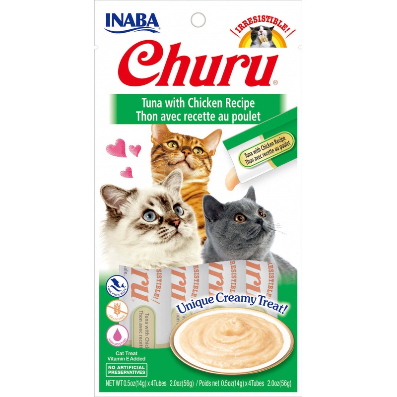 Inaba Churu Tuna with Chicken Puree Recipe Cat Treat