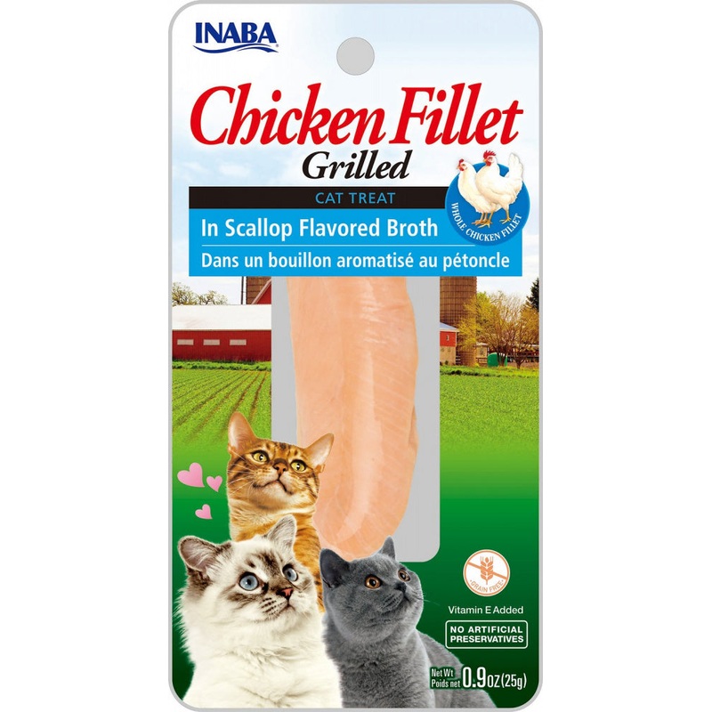 Inaba Ciao Grain Free Grilled Chicken Fillet in Scallop Broth Cat Treat