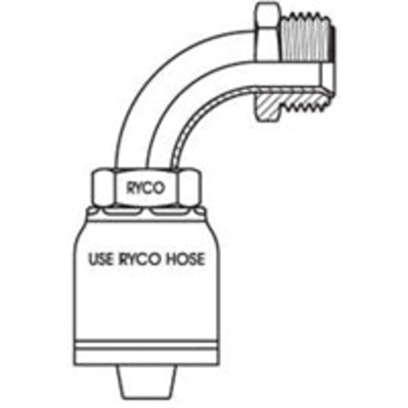 SAE MALE INVRTD FLARE 90 BEND WITH 7/16 INCH THREAD FOR 1/4 INCH HOSE