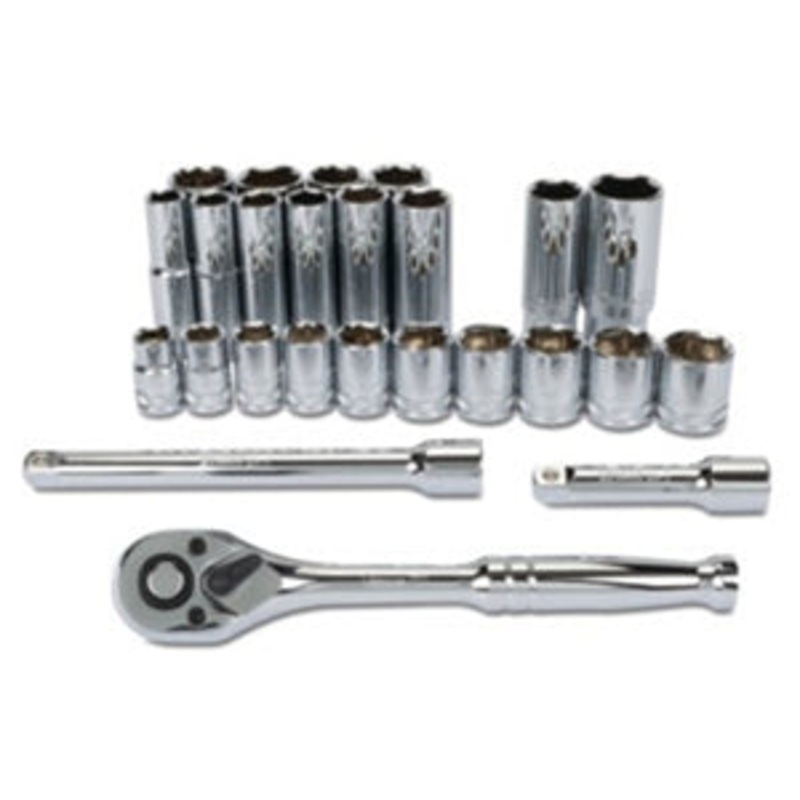 25 PC 3/8 DR MECHANICS METRIC SOCKET SET