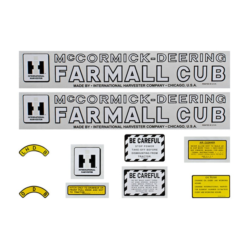 Decal Set for International / Farmall Cub 1947-1949 Mylar – McCORMICK-DEERING FARMALL CUB