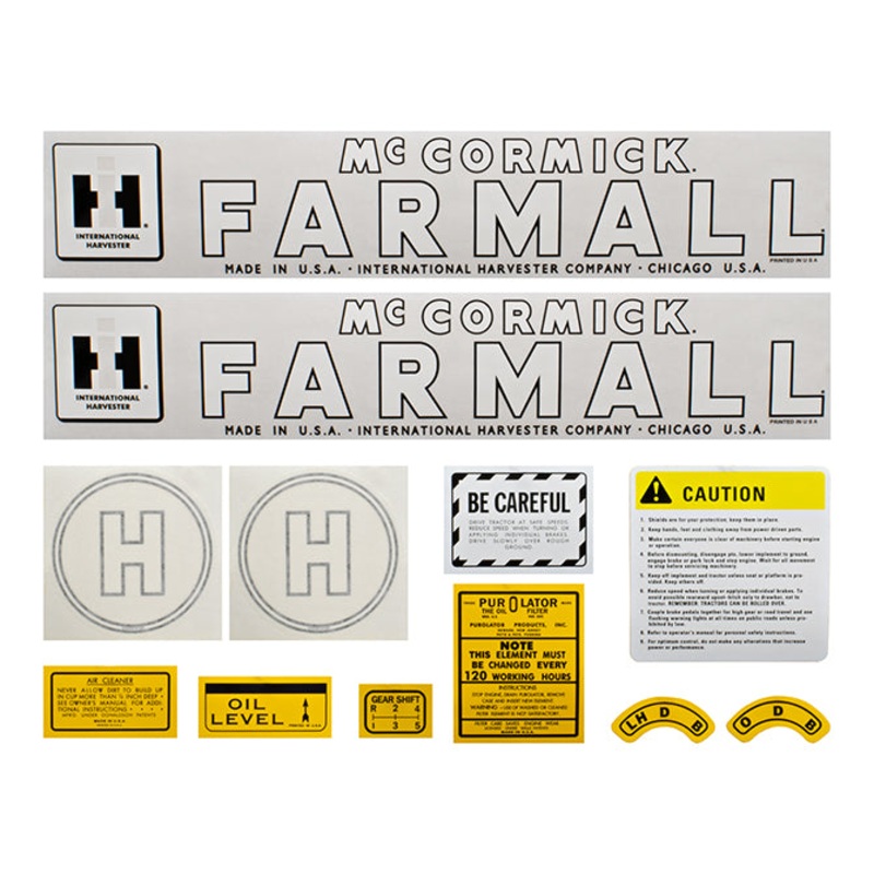 Decal Set for International / Farmall H 1945-1952 Mylar – IH McCORMICK FARMALL