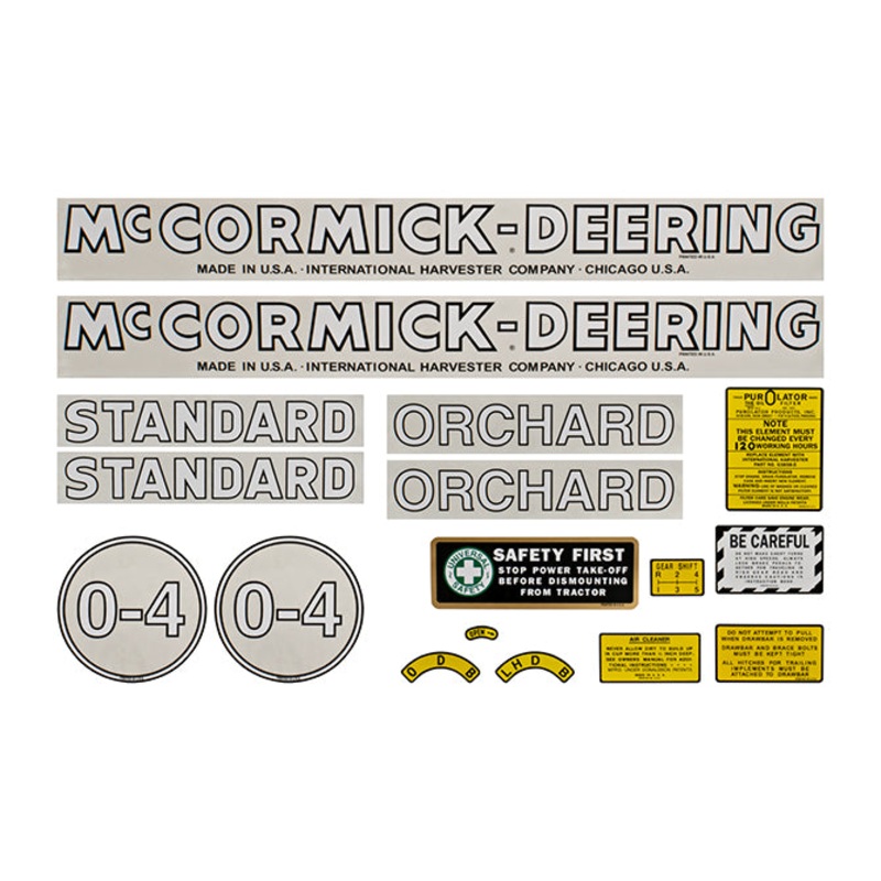 Decal Set for International / Farmall O-4 1939-1949 Mylar – McCORMICK-DEERING