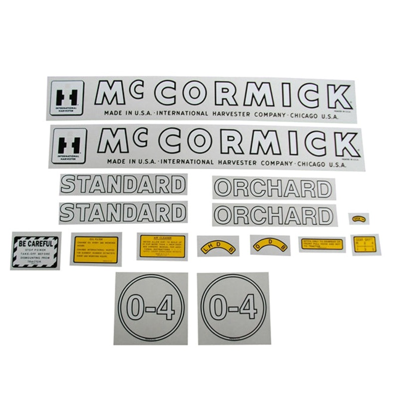 Decal Set for International / Farmall O-4 1949-1952 Mylar – McCORMICK