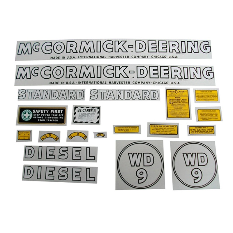 Decal Set for International / Farmall WD-9 1939-1945 Mylar – McCORMICK-DEERING