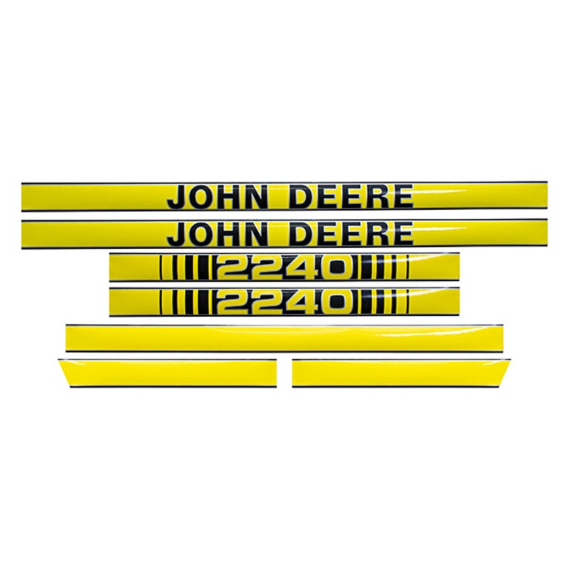 Decal Set for John Deere 2240 From Serial # 350000 Mylar – Hood Only