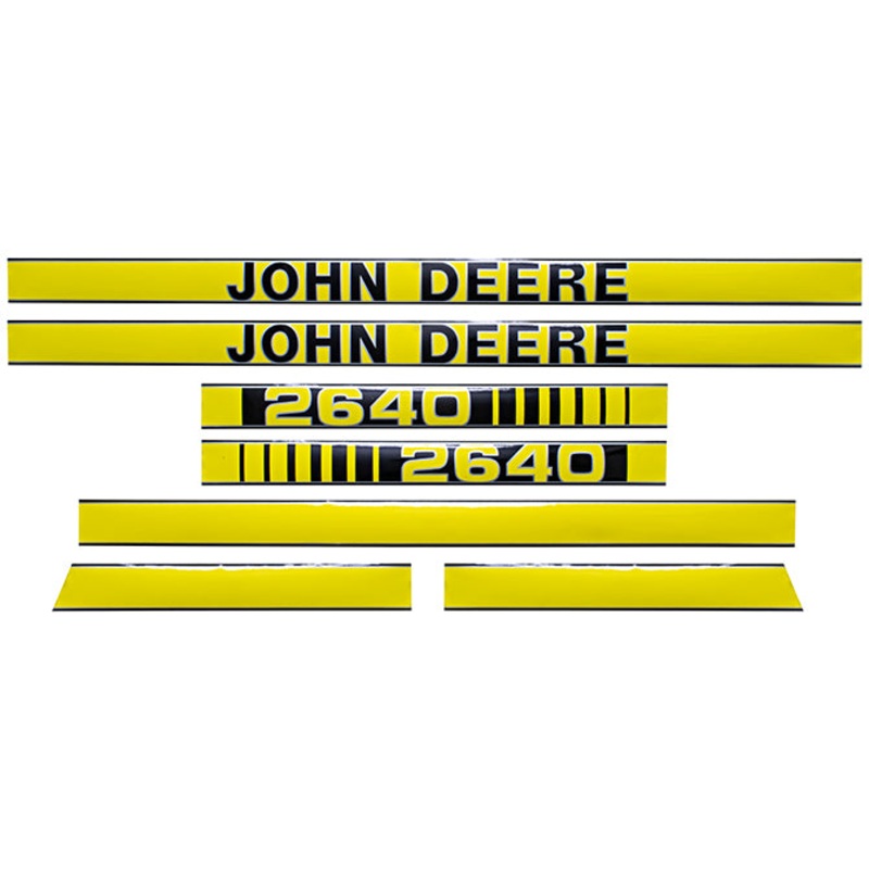 Decal Set for John Deere 2640 From S#341000 Mylar – Hood Only