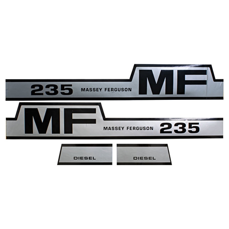 Decal Set for Massey Ferguson 235 Diesel Mylar – Hood Only