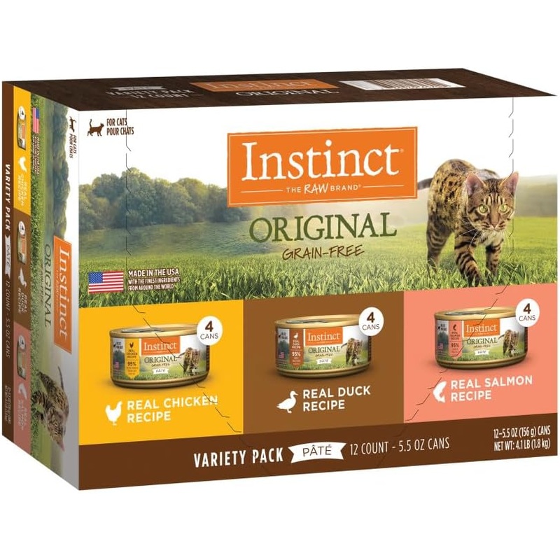 Instinct Original Variety Pack Grain-Free Pate Wet Cat Food