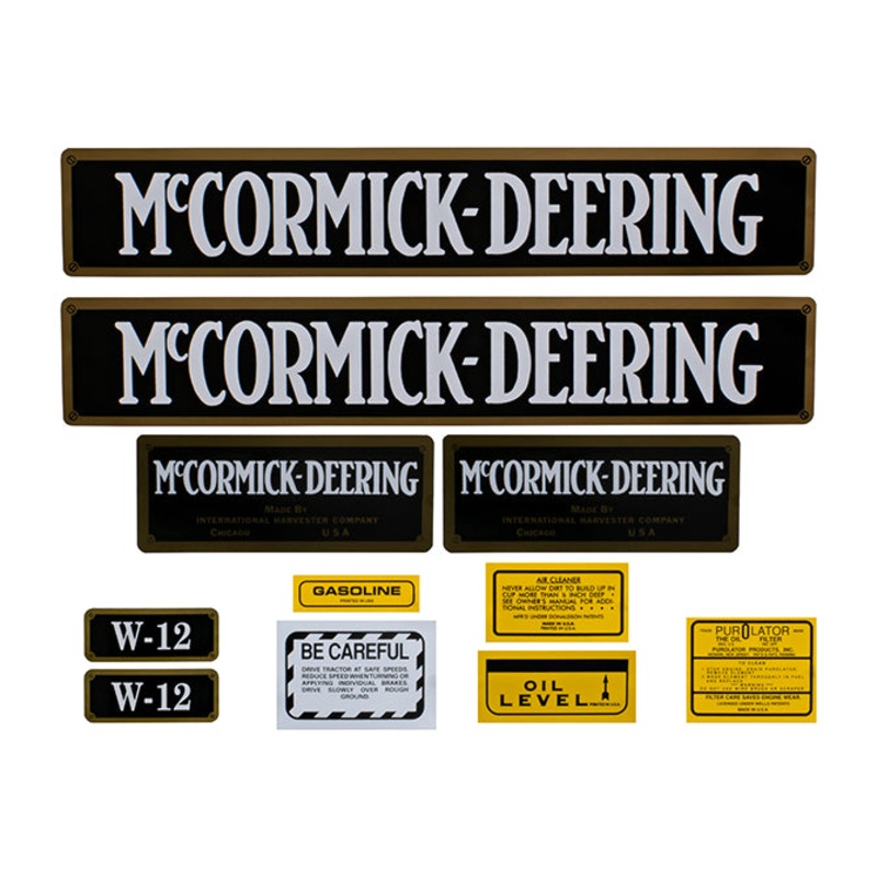 Decal Set for International / Farmall W-12 Mylar