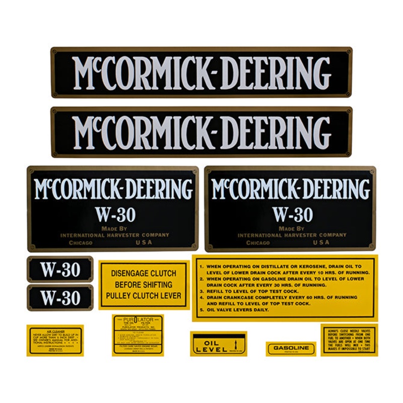 Decal Set for International / Farmall W-30 Mylar
