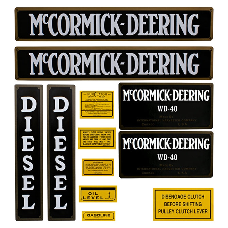 Decal Set for International / Farmall WD-40 Mylar