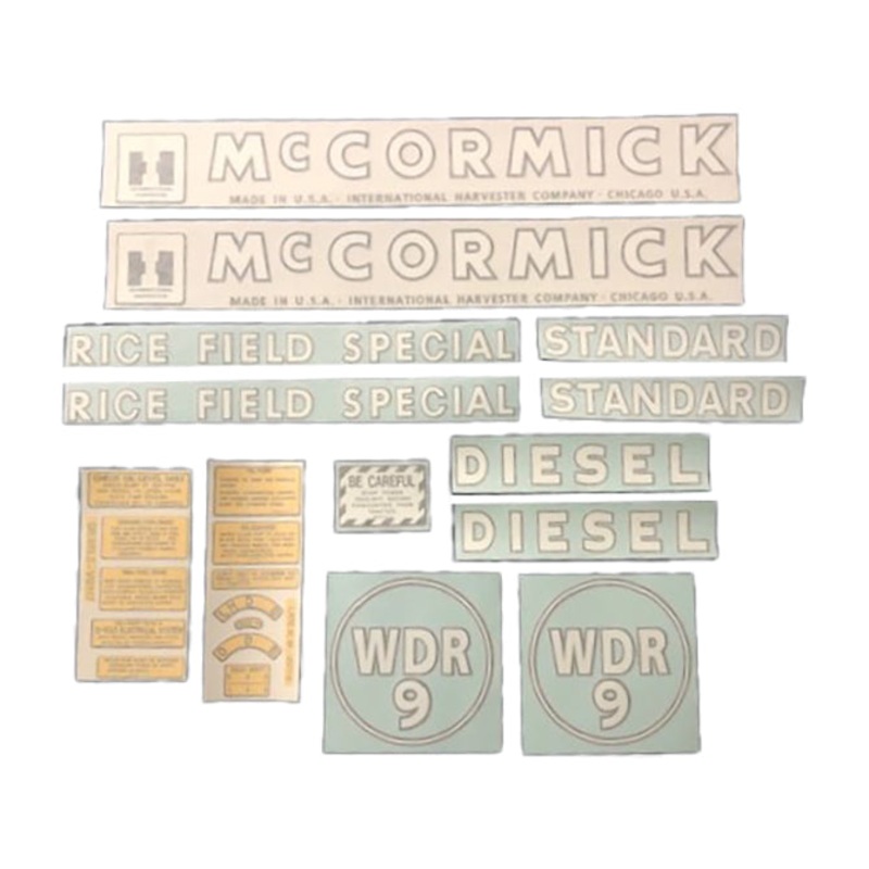 Decal Set for International / Farmall WDR-9 Mylar