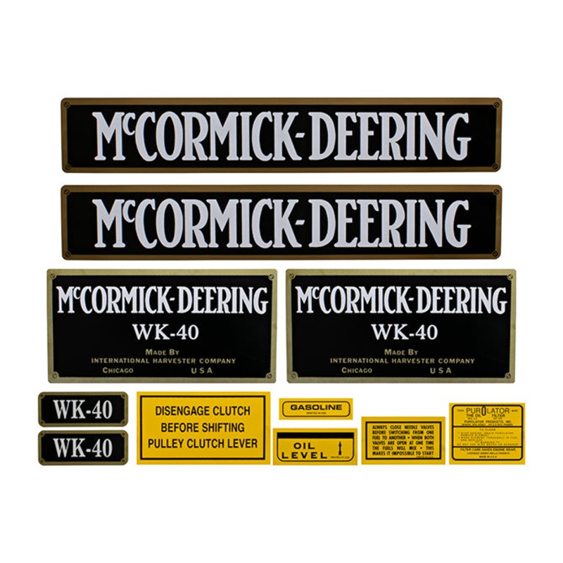 Decal Set for International / Farmall WK-40 Mylar