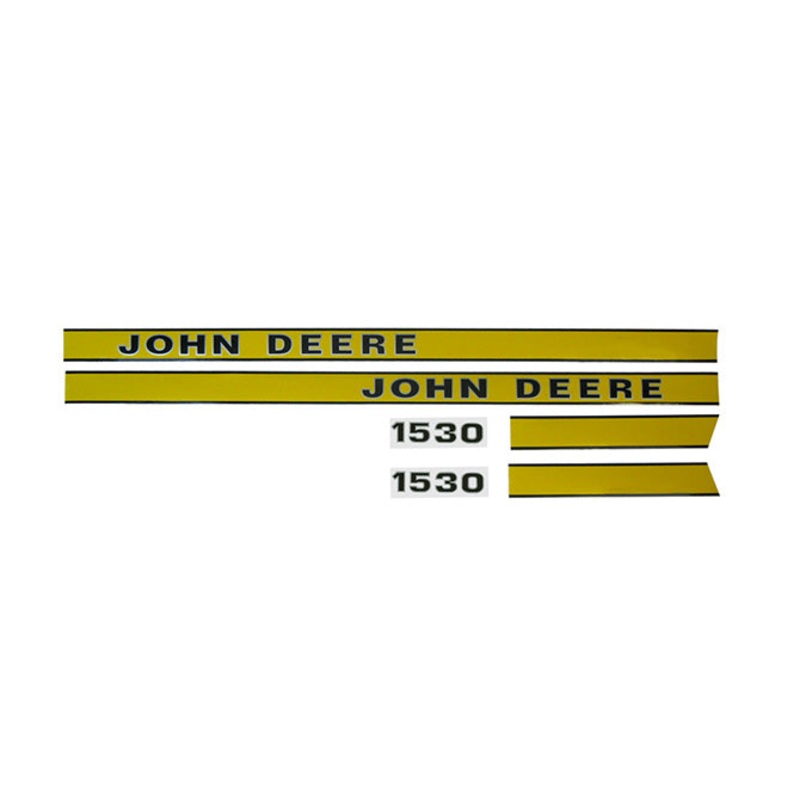 Decal Set for John Deere 1530 Late Mylar – Hood Only – 2 3/16 Wide Stripe