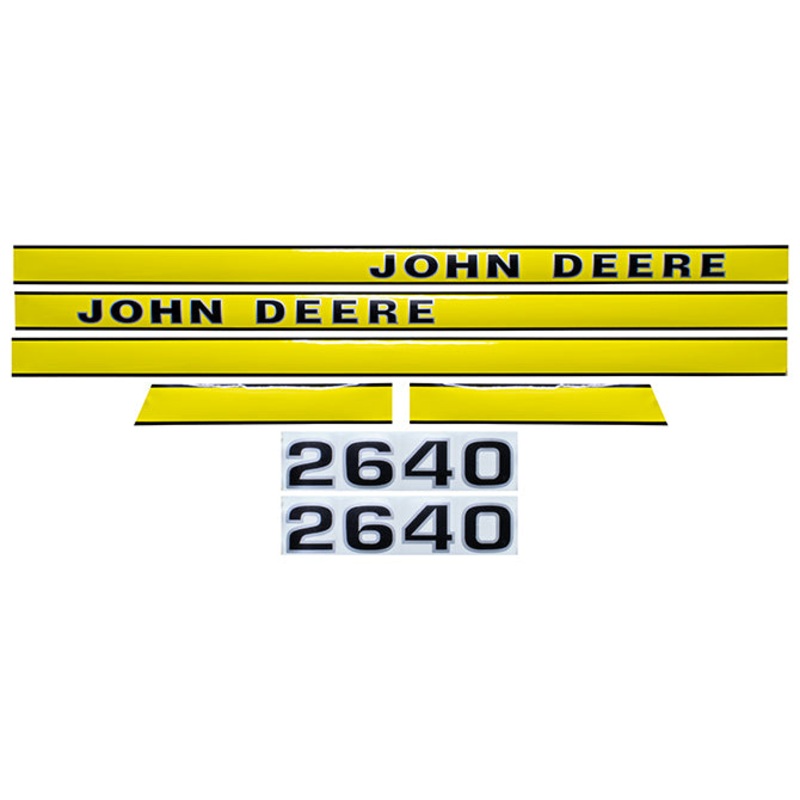 Decal Set for John Deere 2640 To S#340999 Mylar – Hood Only