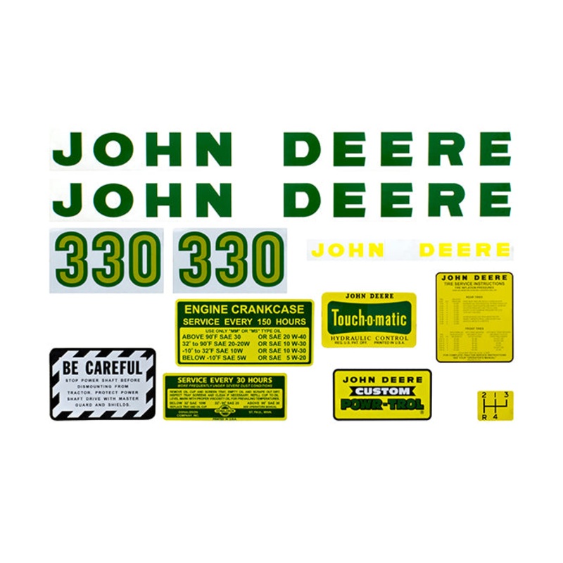 Decal Set for John Deere 330 Mylar