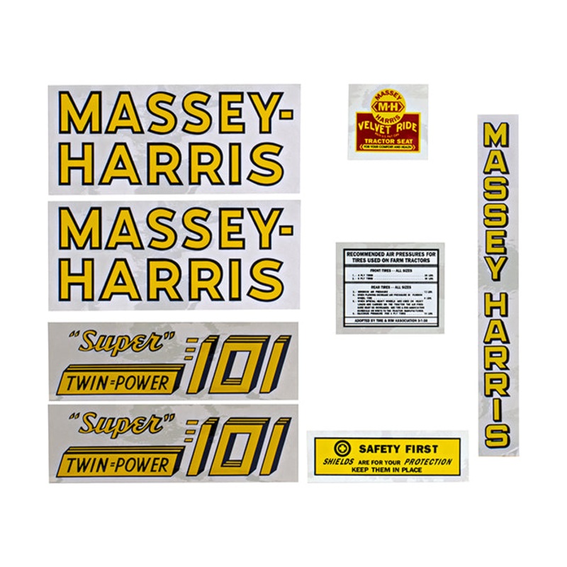 Decal Set for Massey Harris 101 Super Twin Power Mylar