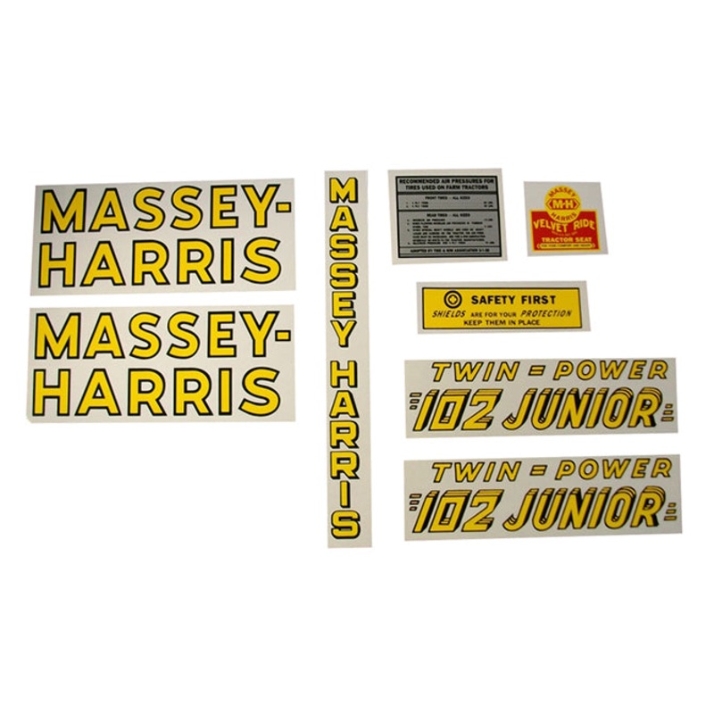 Decal Set for Massey Harris 102 Jr. Twin Power Mylar