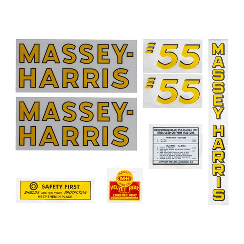 Decal Set for Massey Harris 55 Gas Mylar
