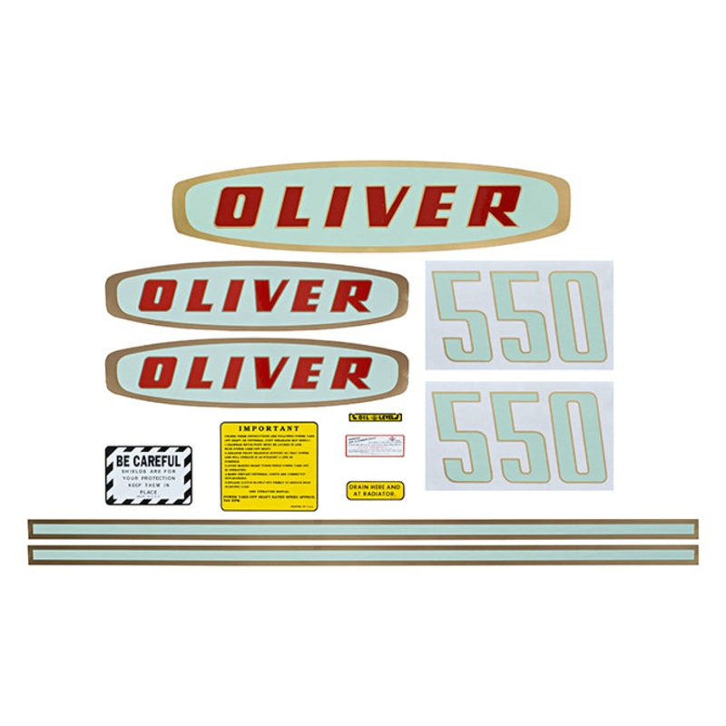 Decal Set for Oliver 550 Gas Early Mylar