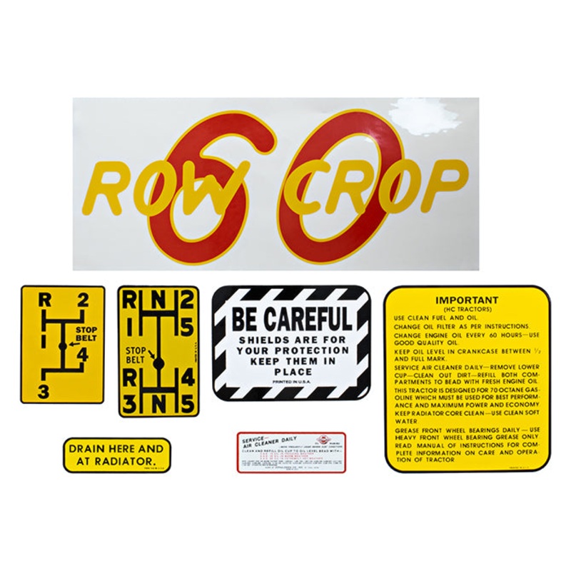 Decal Set for Oliver 60 Row Crop Mylar