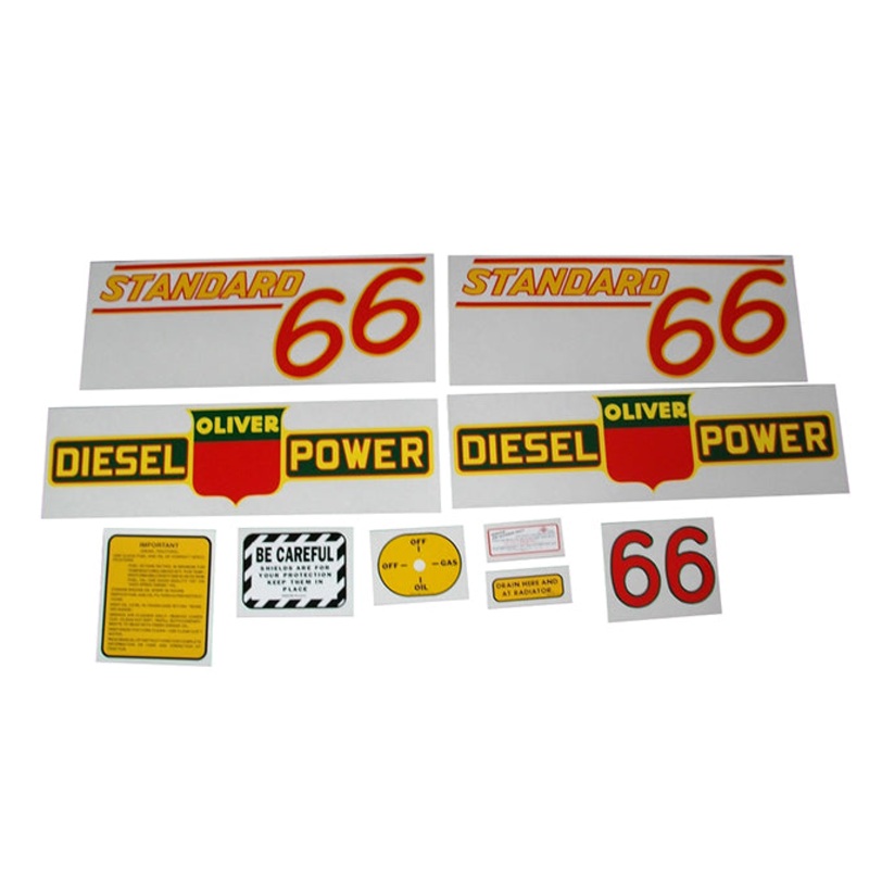 Decal Set for Oliver 66 Standard Diesel Mylar – Red Letters