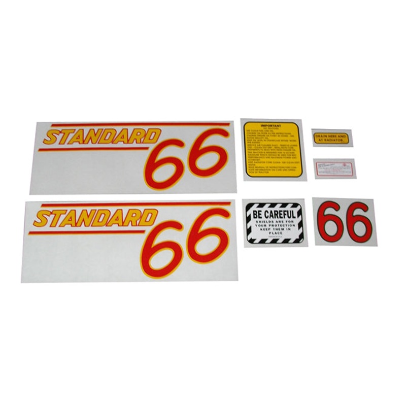 Decal Set for Oliver 66 Standard – Gas Mylar – Red Numbers