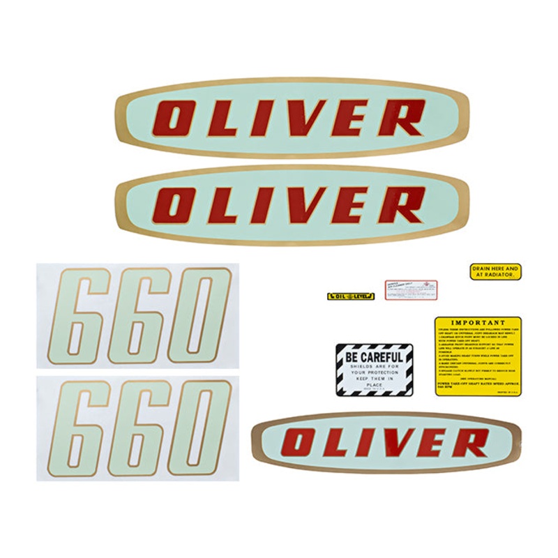 Decal Set for Oliver 660 Gas Early Mylar