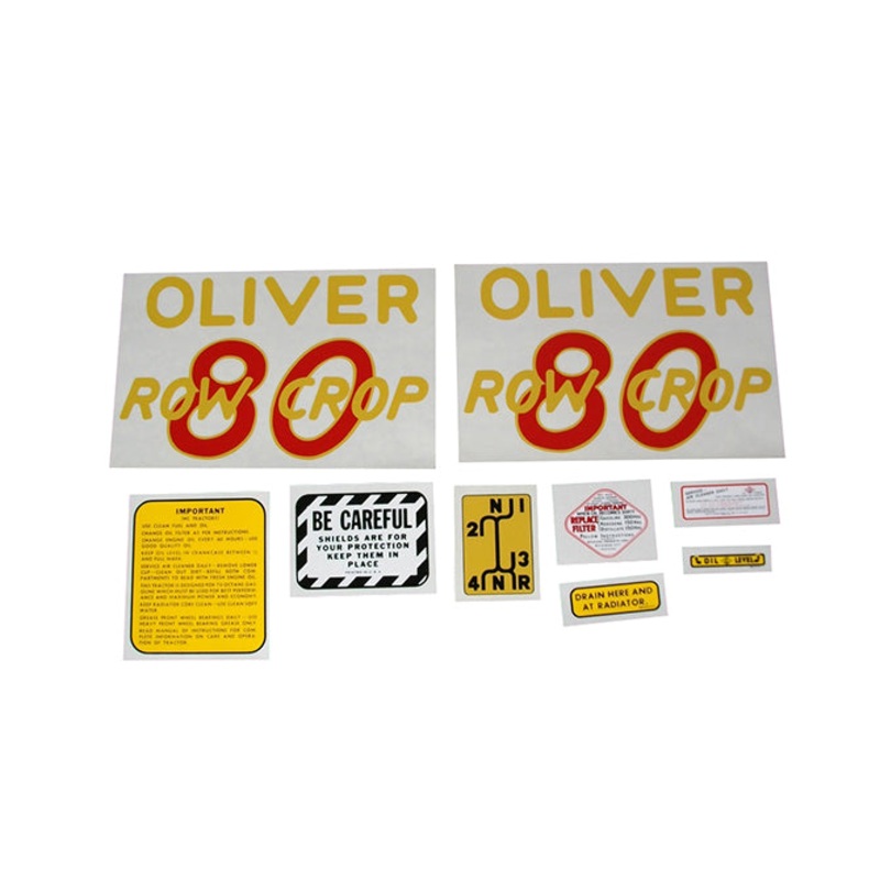 Decal Set for Oliver 80 Row Crop Mylar