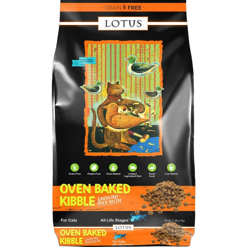 Lotus Grain Free Oven Baked Kibble Duck Recipe Dry Cat Food