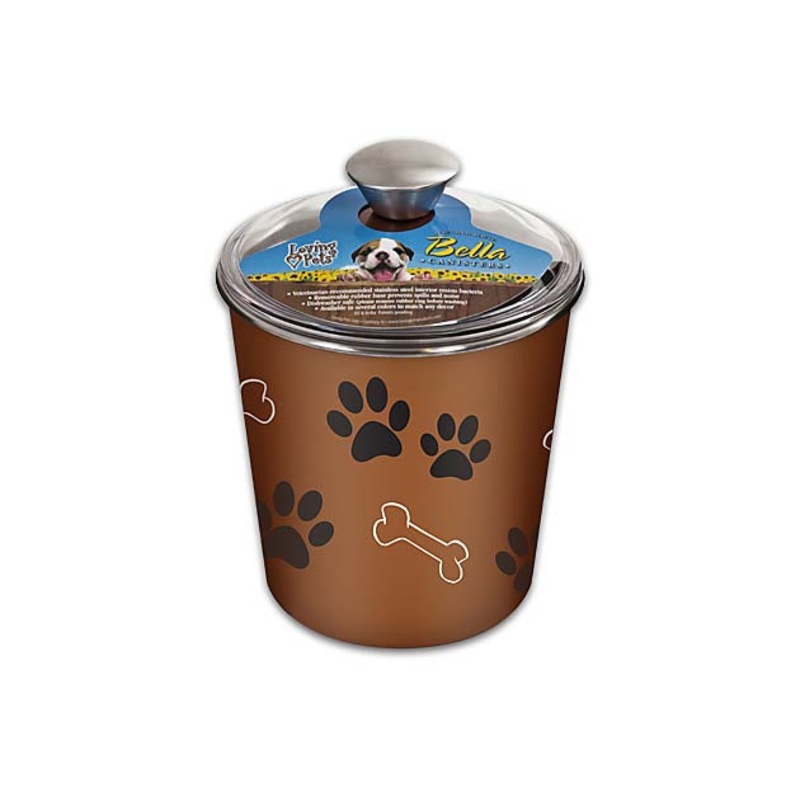 Loving Pets Bella Canister Copper Treat Holder