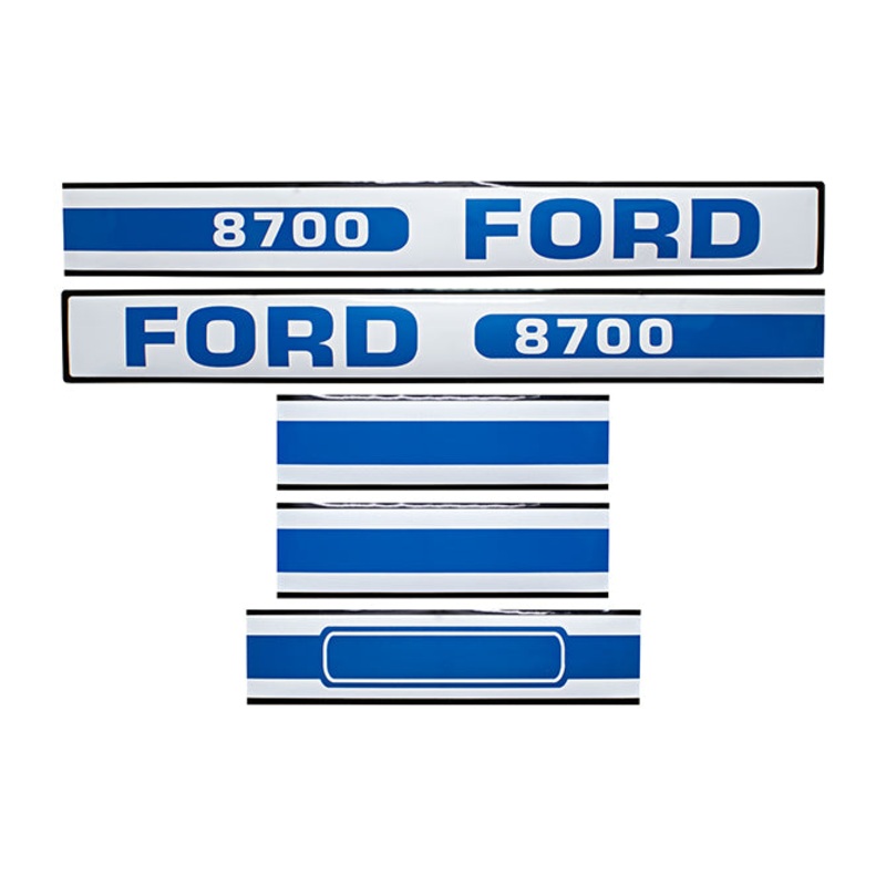 Decal Set for Ford 8700 Mylar – Hood Only