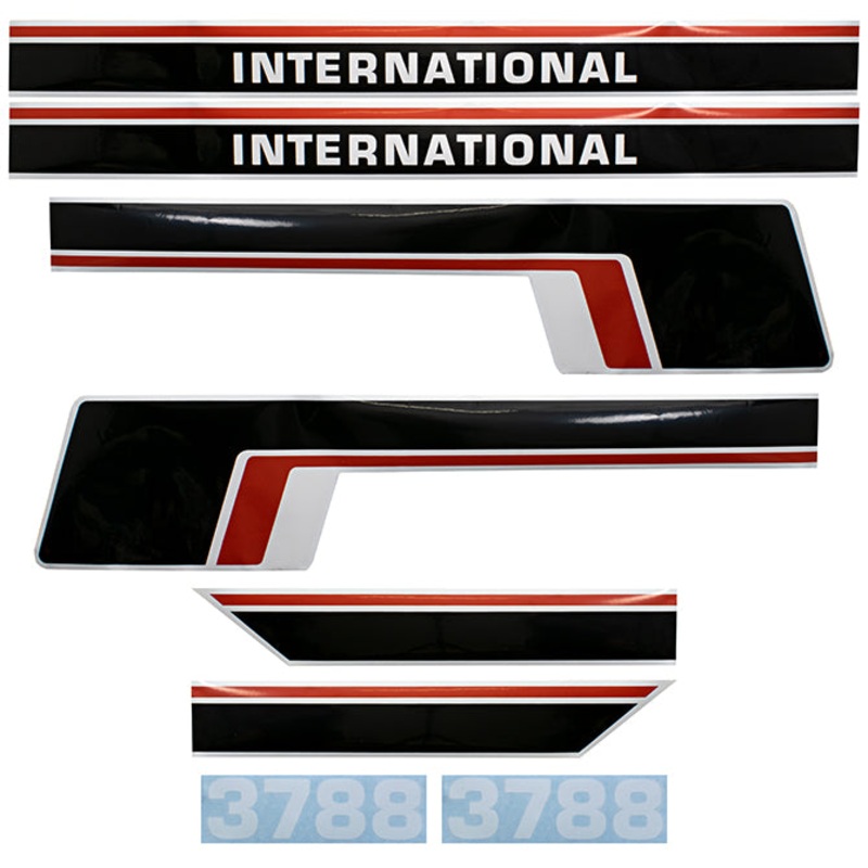 Decal Set for International / Farmall 3788 Mylar – Hood & Cab Decals