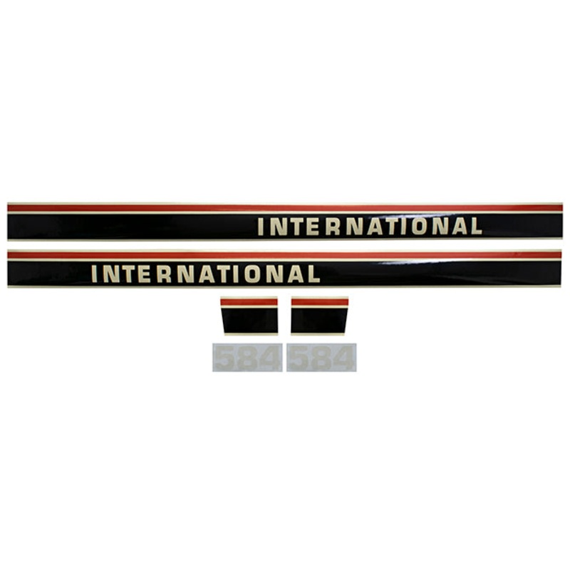 Decal Set for International / Farmall 584 Mylar – Hood Only