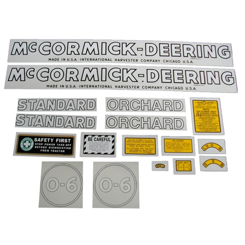 Decal Set for International / Farmall O-6 Mylar – McCORMICK-DEERING
