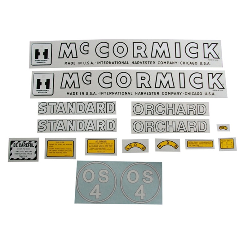 Decal Set for International / Farmall OS-4 Mylar – IH McCORMICK