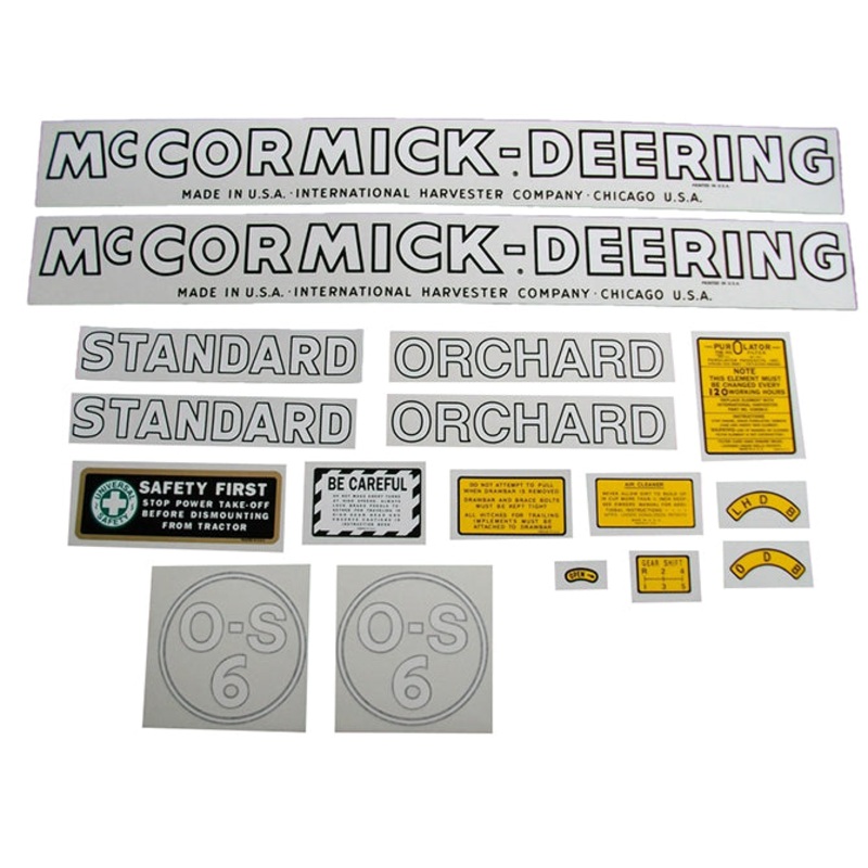 Decal Set for International / Farmall OS-6 Mylar – McCORMICK-DEERING