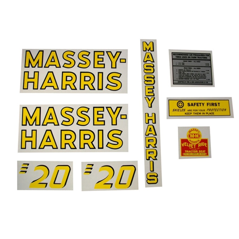 Decal Set for Massey Harris 20 Mylar
