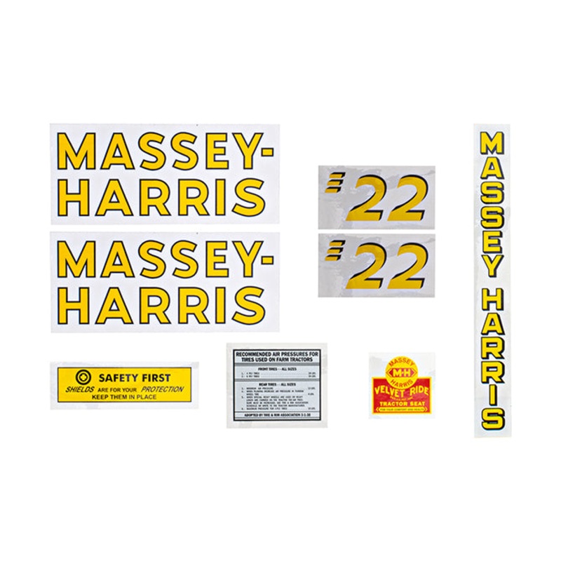 Decal Set for Massey Harris 22 Mylar