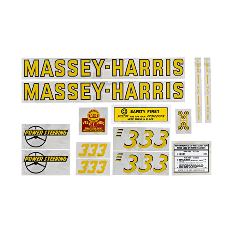 Decal Set for Massey Harris 333 Mylar