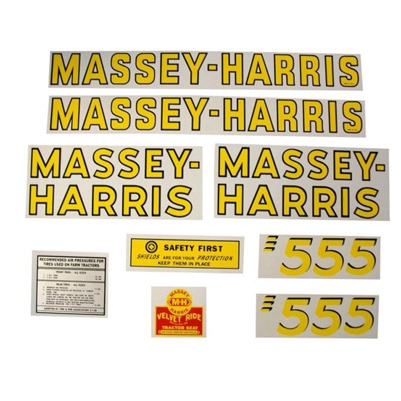 Decal Set for Massey Harris 555 Mylar